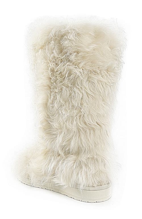 Zigi Raylynn Faux-fur Tall Boot In Ivory