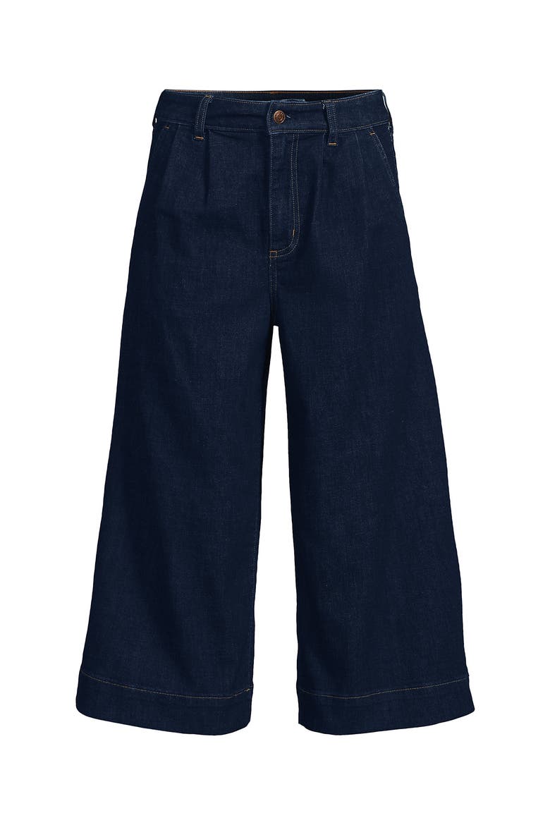Denim Mid Rise Wide Leg Culotte Jeans, Alternate, color, River Rinse