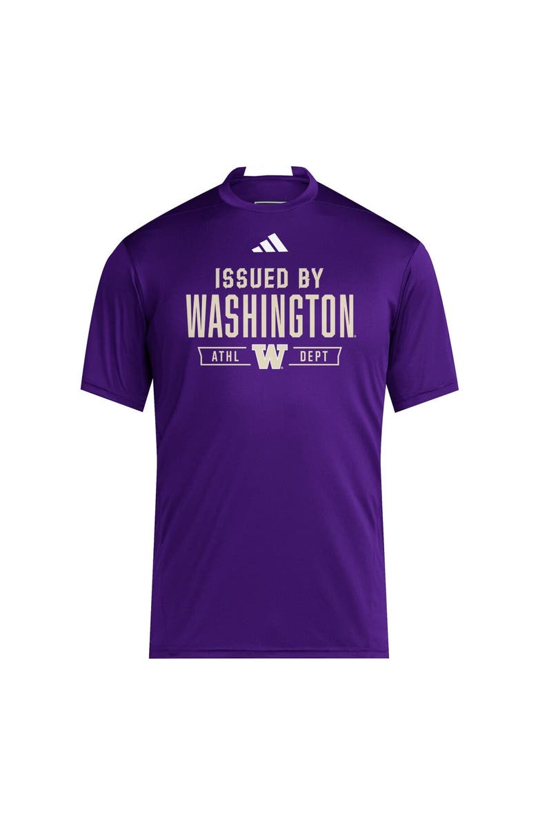 adidas Men's adidas Purple Washington Huskies 2025 Training Performance Team T-Shirt, Alternate, color, Purple