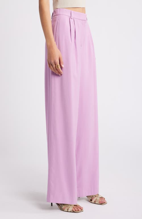 Open Edit High Waist Wide Leg Trousers In Pink Gale