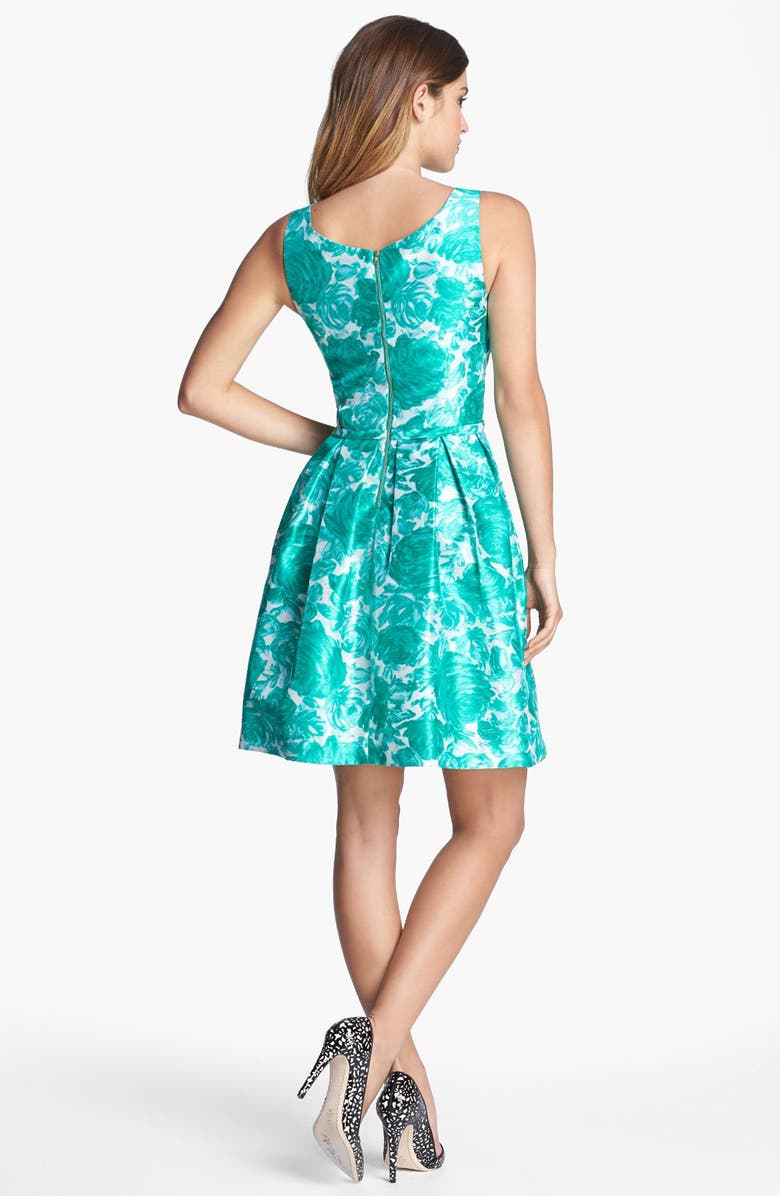 Taylor Dresses Print Fit & Flare Dress, Alternate, color,