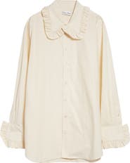 Tanner Fletcher Gender Inclusive Pippa Ruffle Button-Up Shirt