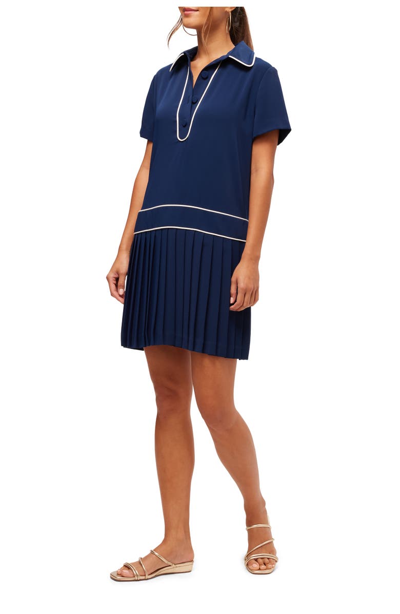 Trina Turk Pleated Racquet Dress, Alternate, color, 