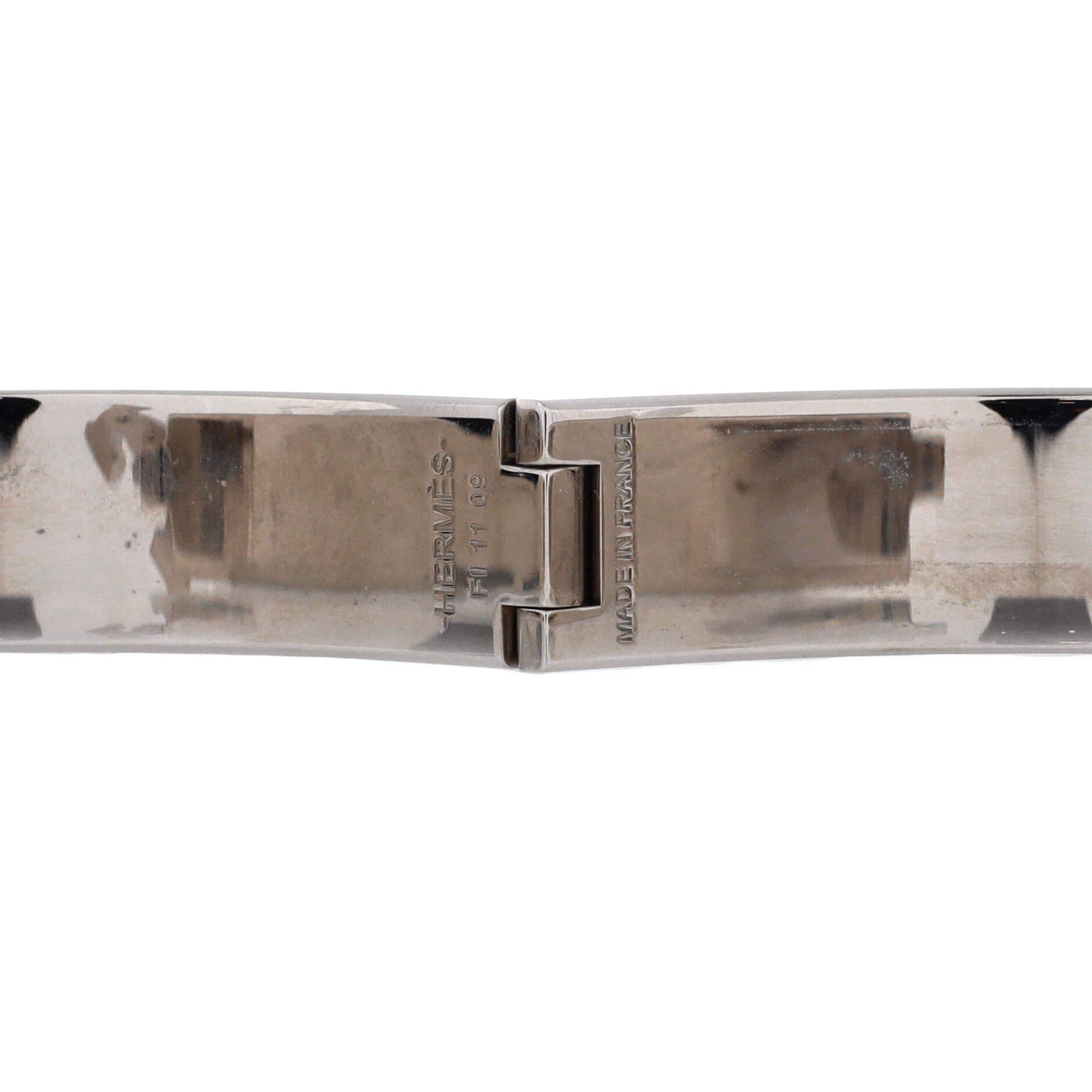 Clic H Bracelet Printed Enamel Narrow, Alternate, color, Blue