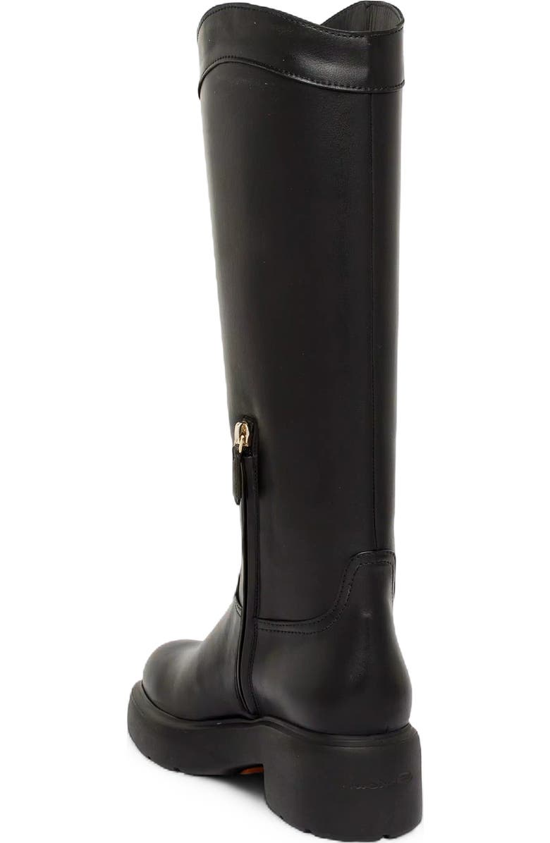 Santoni Leather Easy Boot, Alternate, color, Black