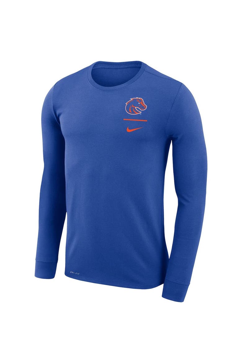 Men's Nike Royal Boise State Broncos Logo Stack Legend Performance Long Sleeve T-Shirt, Alternate, color, Royal