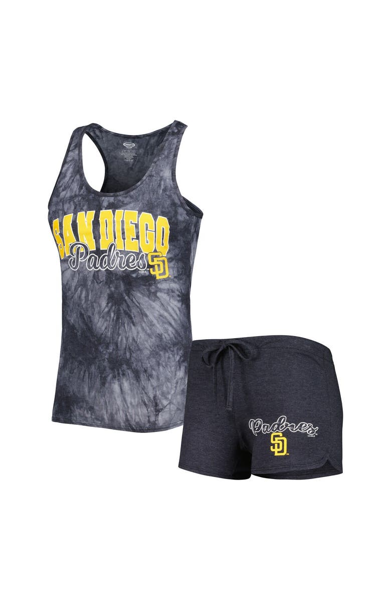 CONCEPTS SPORT Women's Concepts Sport Charcoal San Diego Padres Billboard Racerback Tank & Shorts Sleep Set, Alternate, color,