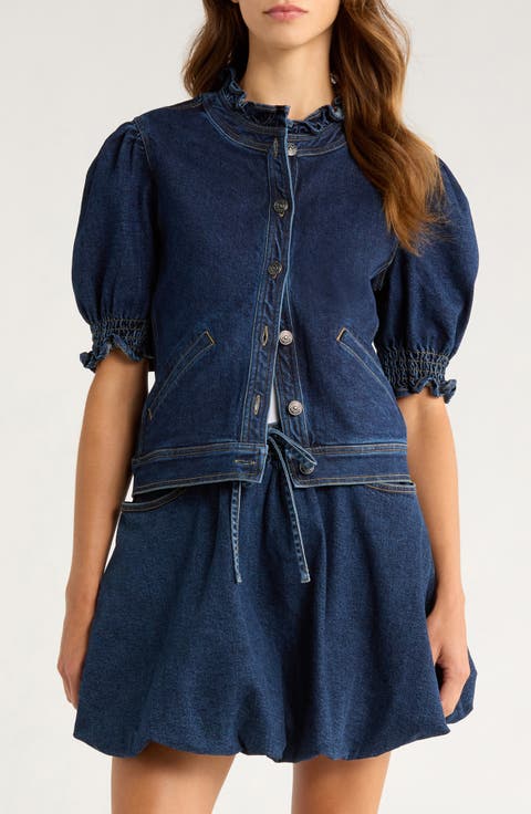 Quincy Short Sleeve Denim Jacket (Fontaine)