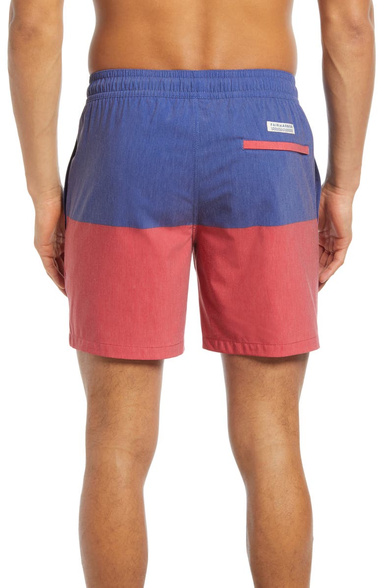 Fair Harbor The Bayberry Colorblock Swim Trunks, Alternate, color,