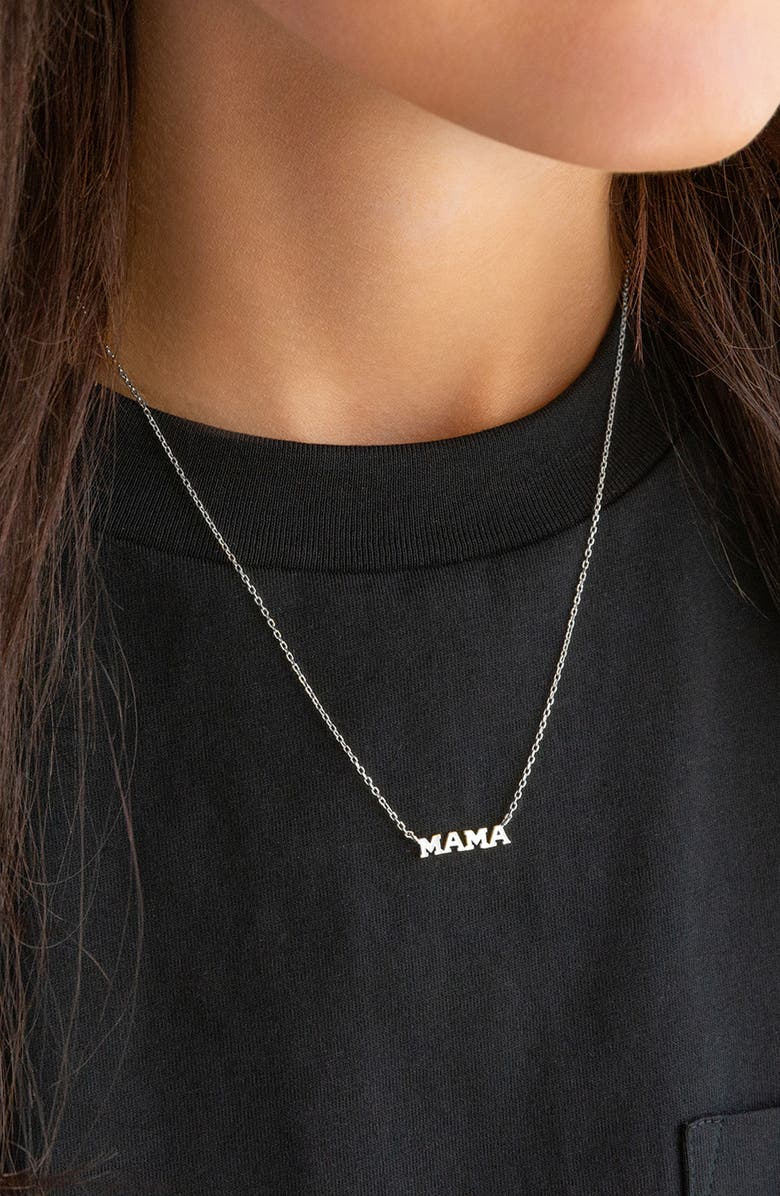 MARLYN SCHIFF Mama Pendant Necklace, Alternate, color, Sterling Silver