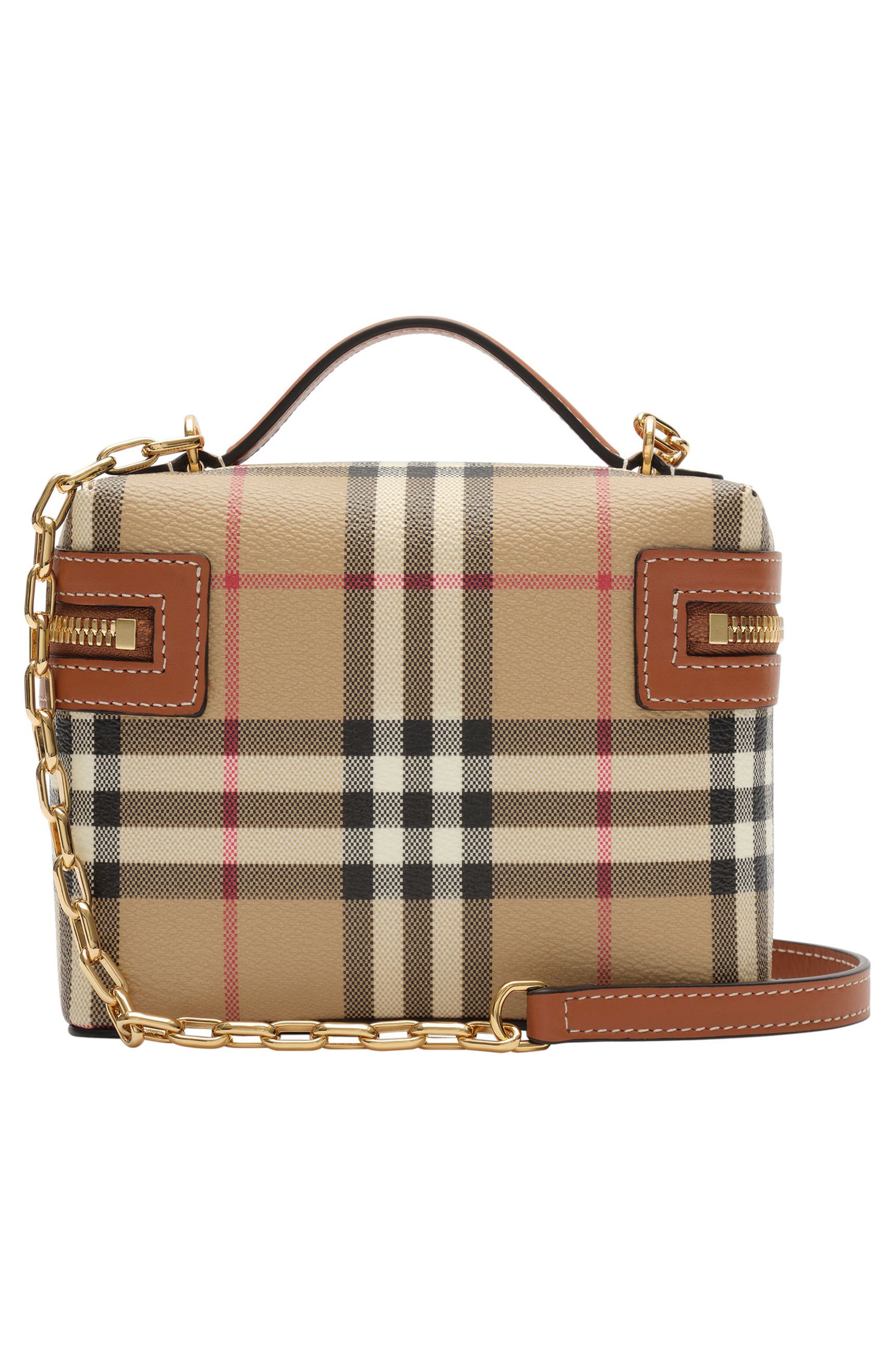 Mini Check Vanity Crossbody Bag, Alternate, color, ARCHIVE BEIGE