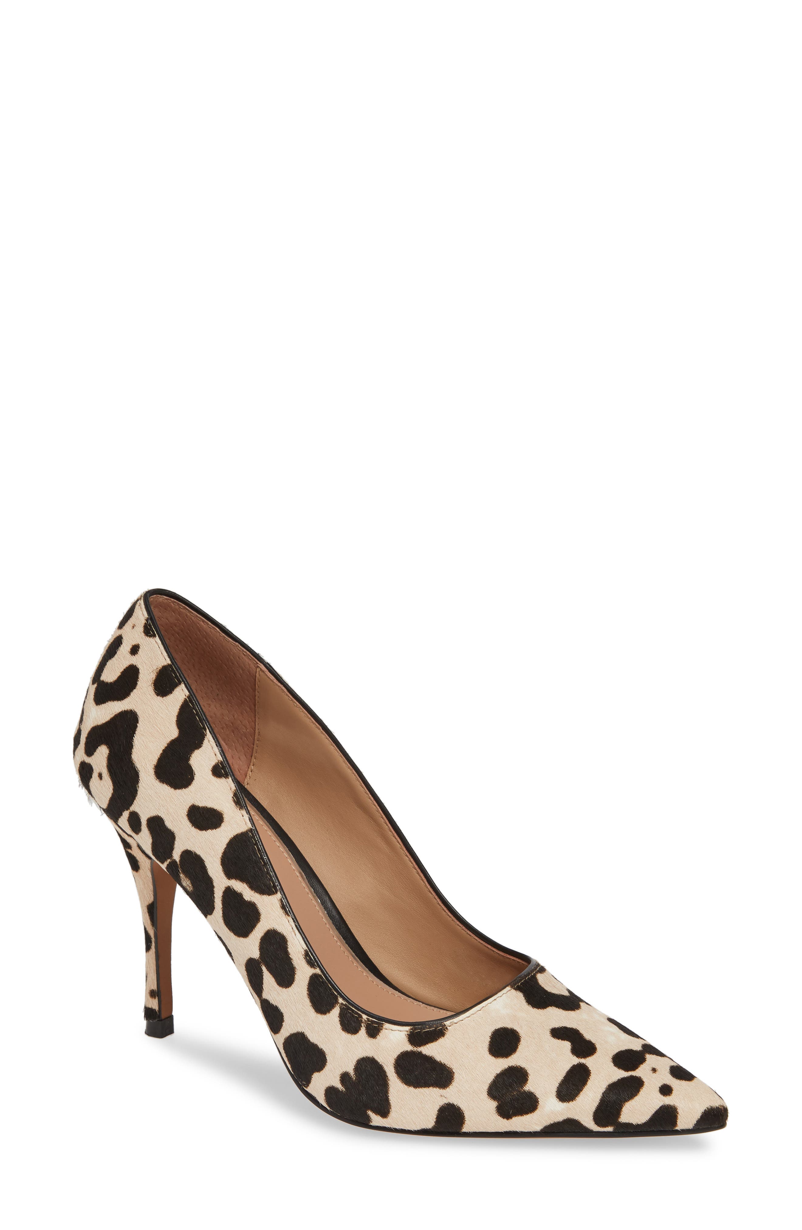 Payton Pointy Toe Pump, Main, color, WHITE/ BLACK CALF HAIR