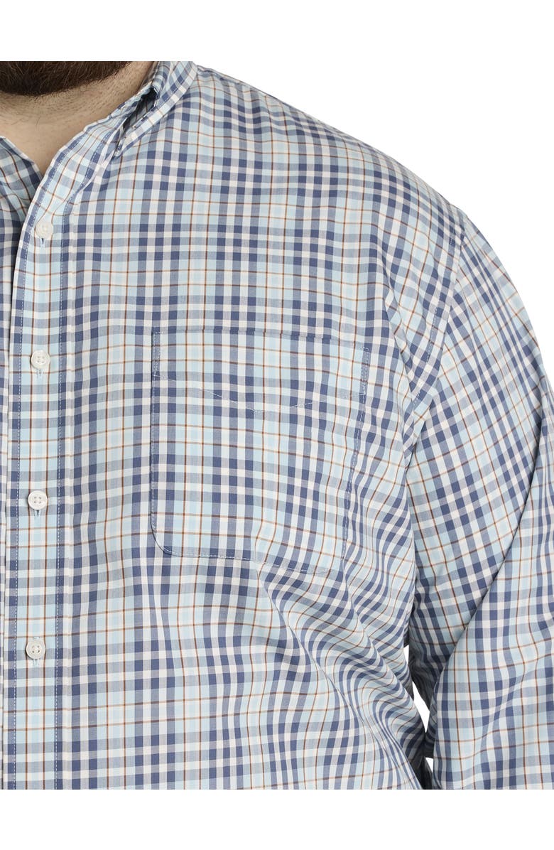 Oak Hill by DXL Big & Tall Medium Plaid Sport Shirt, Alternate, color, Blue Multi