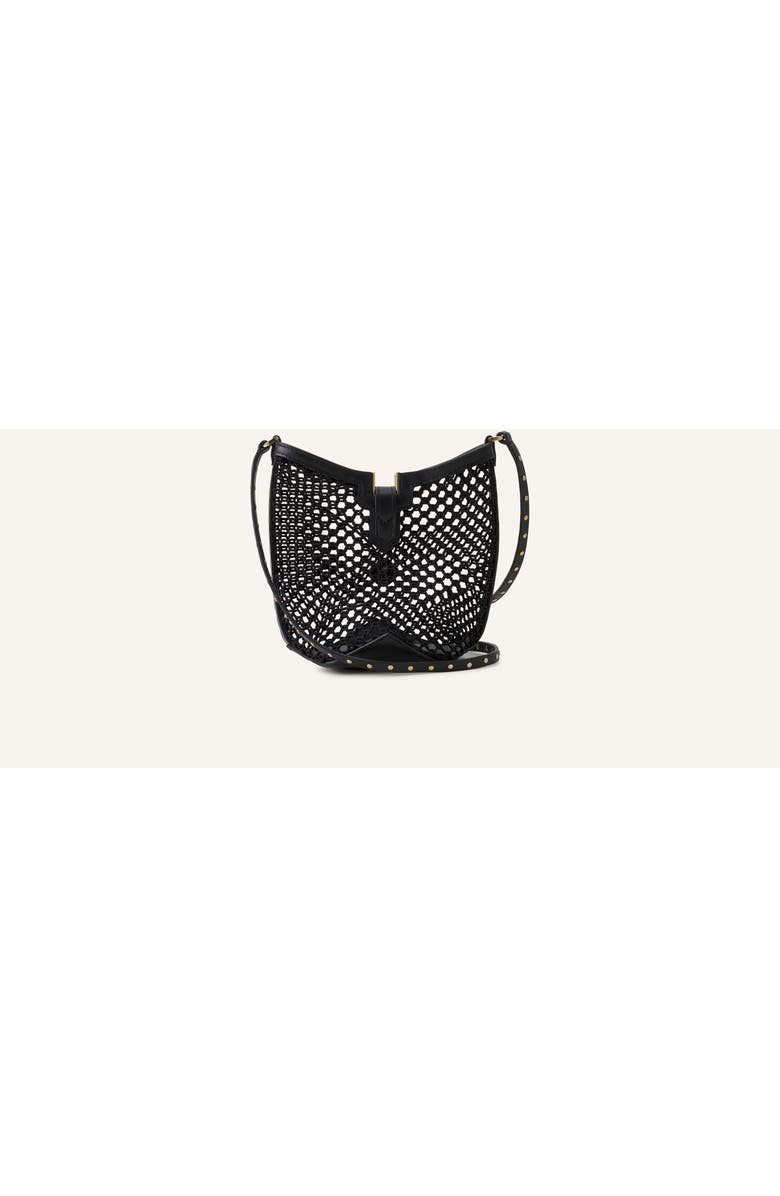 Lanvin Catch By Lanvin Small Bucket Bag In Mesh, Alternate, color, White/Black