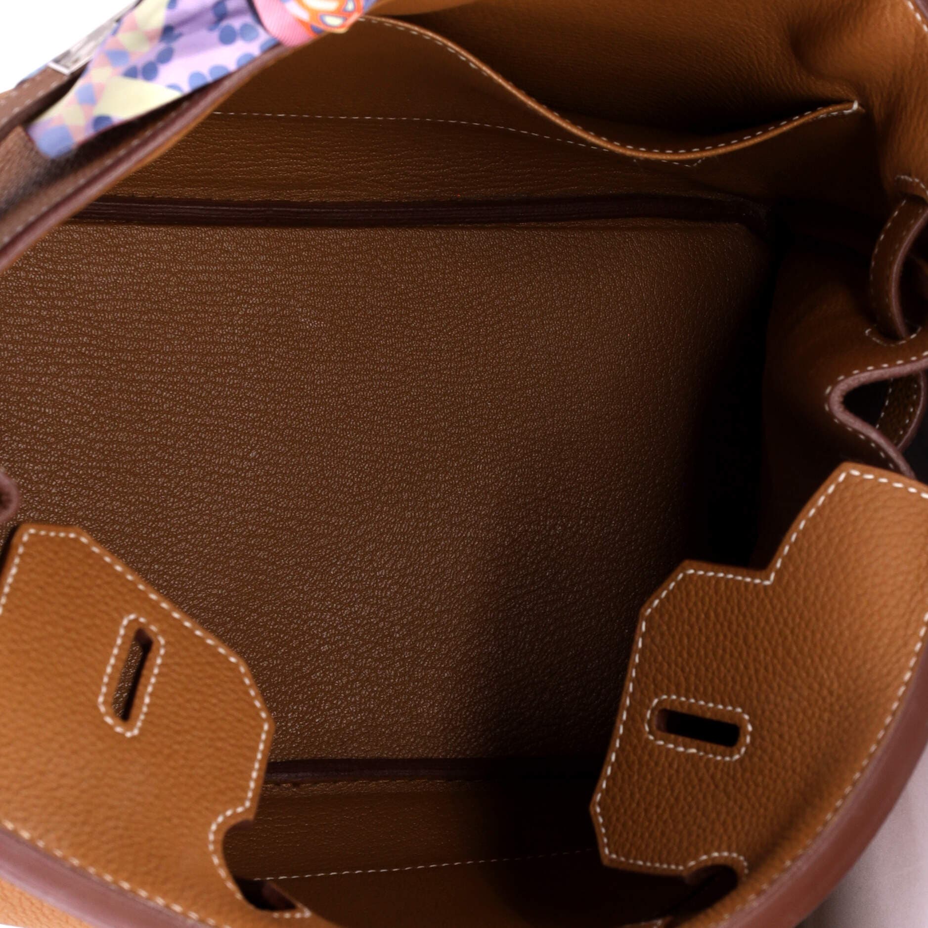 Pre-Owned Hermes Birkin Handbag Brown Togo with Palladium Hardware 30, Alternate, color, Gold