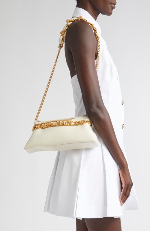 Balmain 1945 Soft Crinkled Leather Clutch