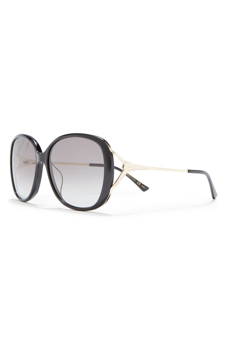 Gucci 58mm Oval Sunglasses, Alternate, color,