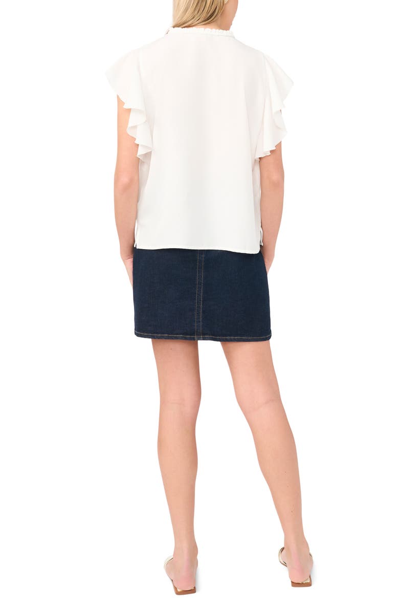 Vince Camuto Embroidered Ruffle Sleeve Top, Alternate, color, 