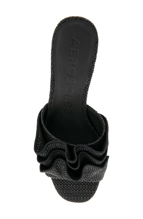 Aerosoles Gabrielle Ruffe Slide Sandal In Black
