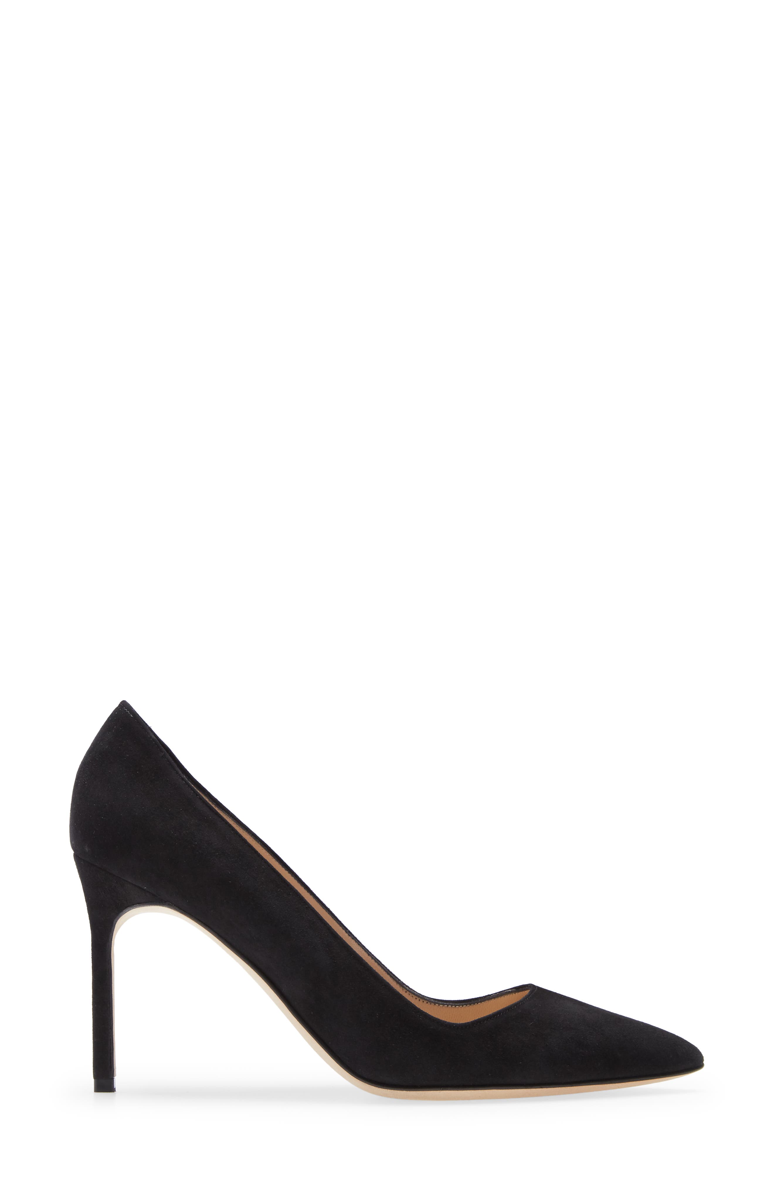 BB Pointed Toe Pump, Alternate, color, BLACK SUEDE