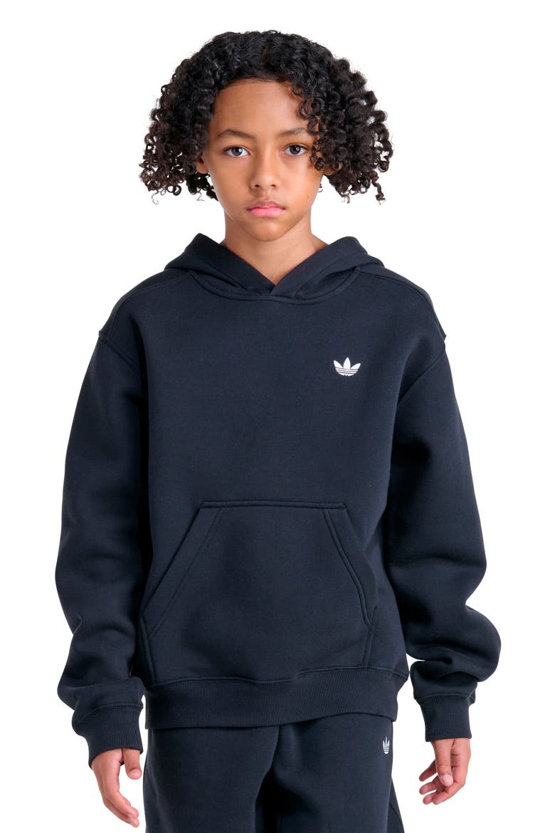 Kids' Essential Fleece Hoodie, Main, color, BLACK