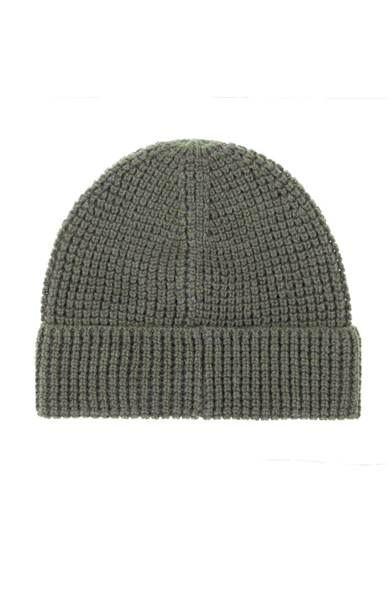 Faherty Winter Waffle Beanie, Alternate, color, Forest