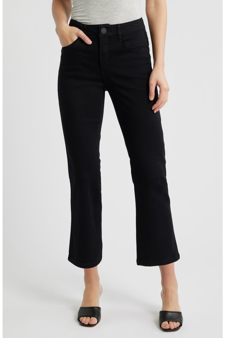 Bennett High Waist Ankle Barely Bootcut Jeans, Main, color, BLACK