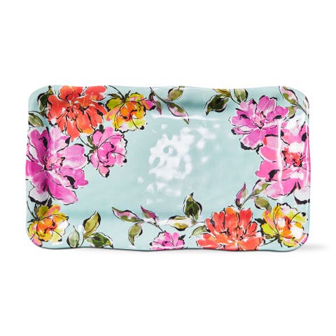 In Bloom Melamine Rect Platter Multi Melamine Spring