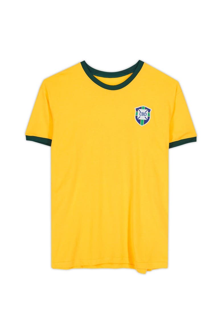 Pele Brazil National Team Autographed Yellow Jersey, Alternate, color, Yellow