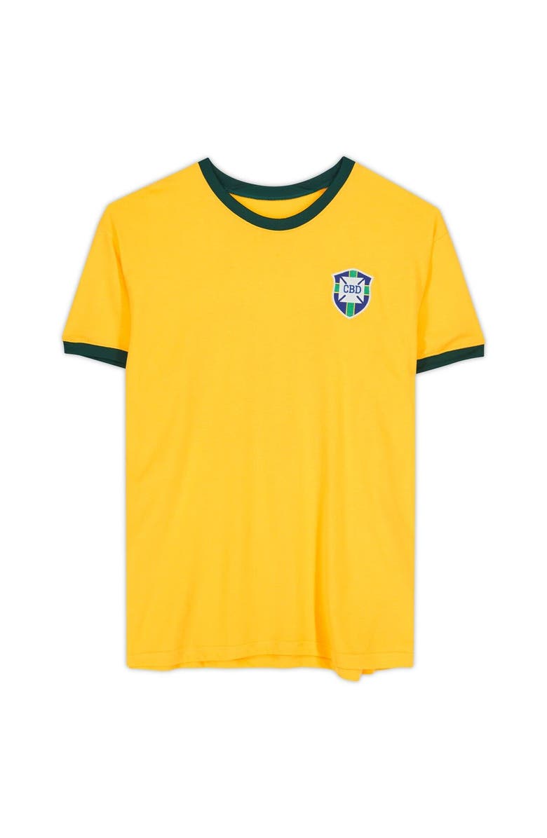 FANATICS AUTHENTIC Pele Brazil National Team Autographed Yellow Jersey, Alternate, color,