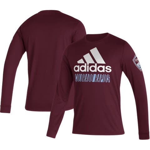 Men's adidas Burgundy Colorado Rapids Vintage Performance Long Sleeve T-Shirt