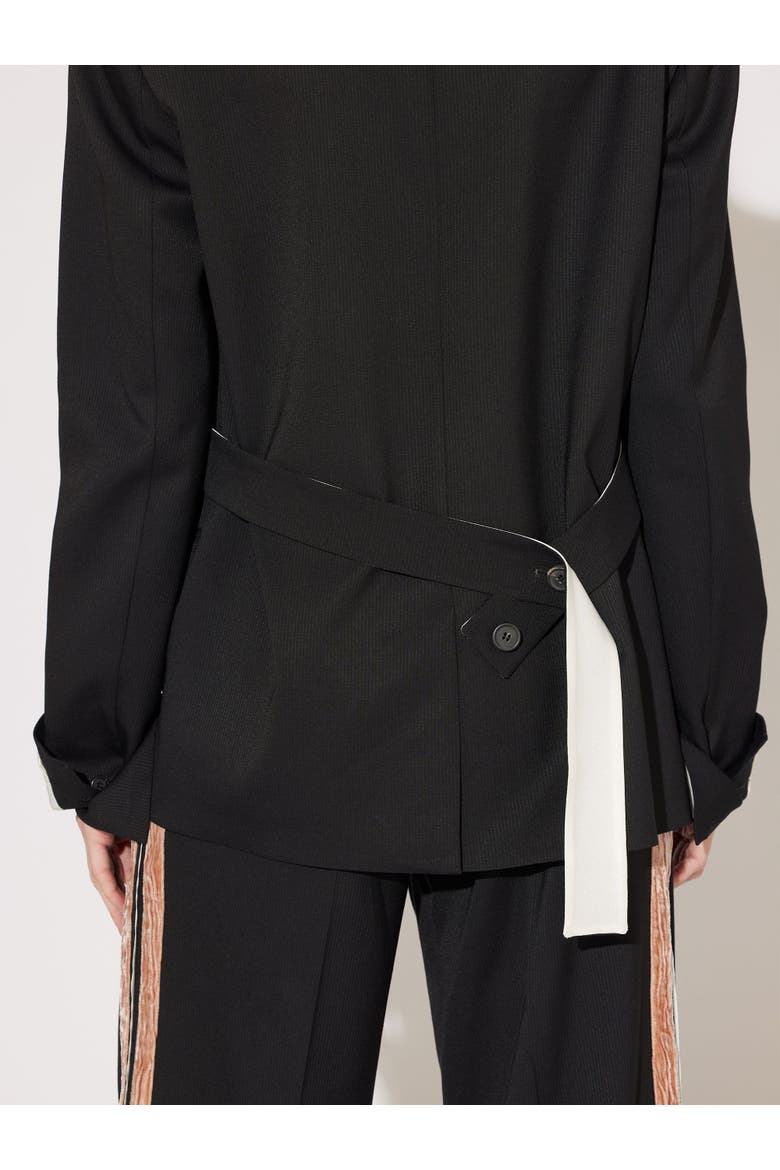 Denis Oversized Blazer with Contrast Cuff Sleeve, Alternate, color, Black