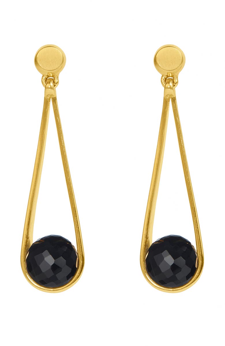 Dean Davidson Mini Ipanema Drop Earrings, Main, color, Black Onyx/Gold