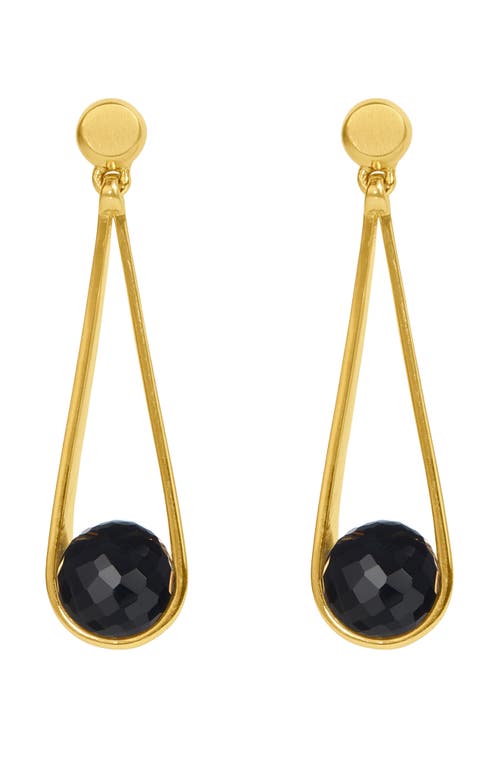 Dean Davidson Mini Ipanema Drop Earrings in Black Onyx/gold 
