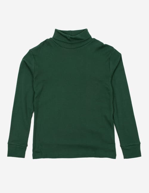 Leveret Kids Turtleneck, 100% Cotton, Solid Colors In Green