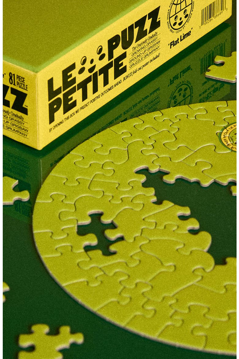 Flat Lime Mini Puzzle, Alternate, color, Lime