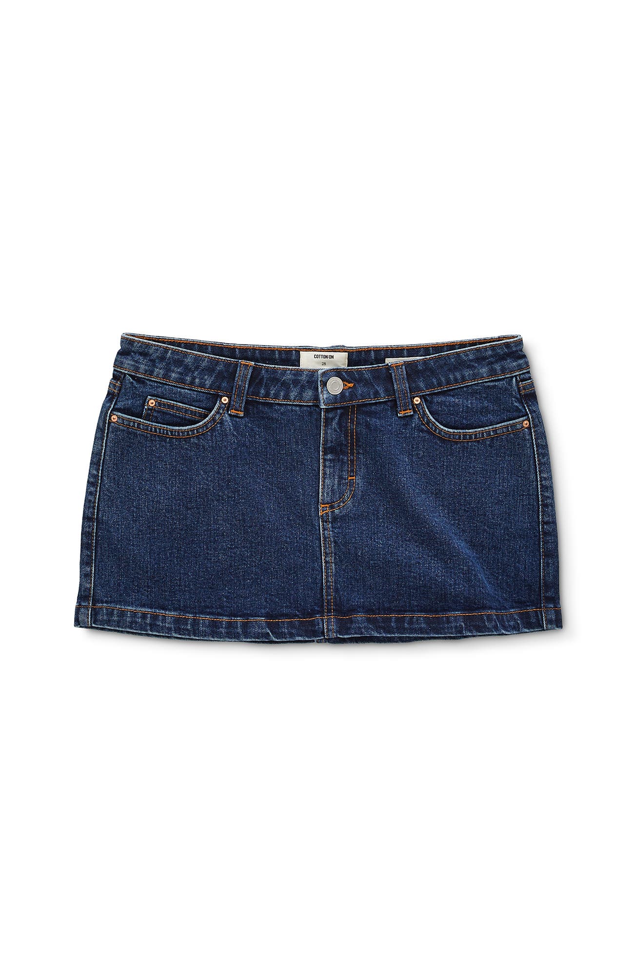 Cotton On Women's Micro Low Denim Skirt in Celeste Blue 