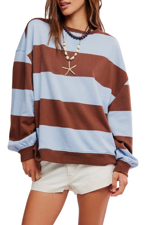 Oversize Stripe Sweatshirt