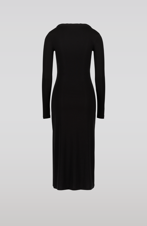Saemdi Twisted Jersey Dress In Black