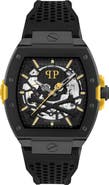 PHILIPP PLEIN $keleton 2.0 Automatic Silicone Strap Watch Men