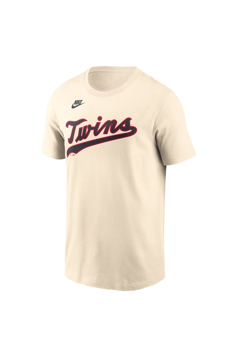 Men's Nike Cream Minnesota Twins 2026 Field of Dreams Wordmark T-Shirt, Alternate, color, Cream