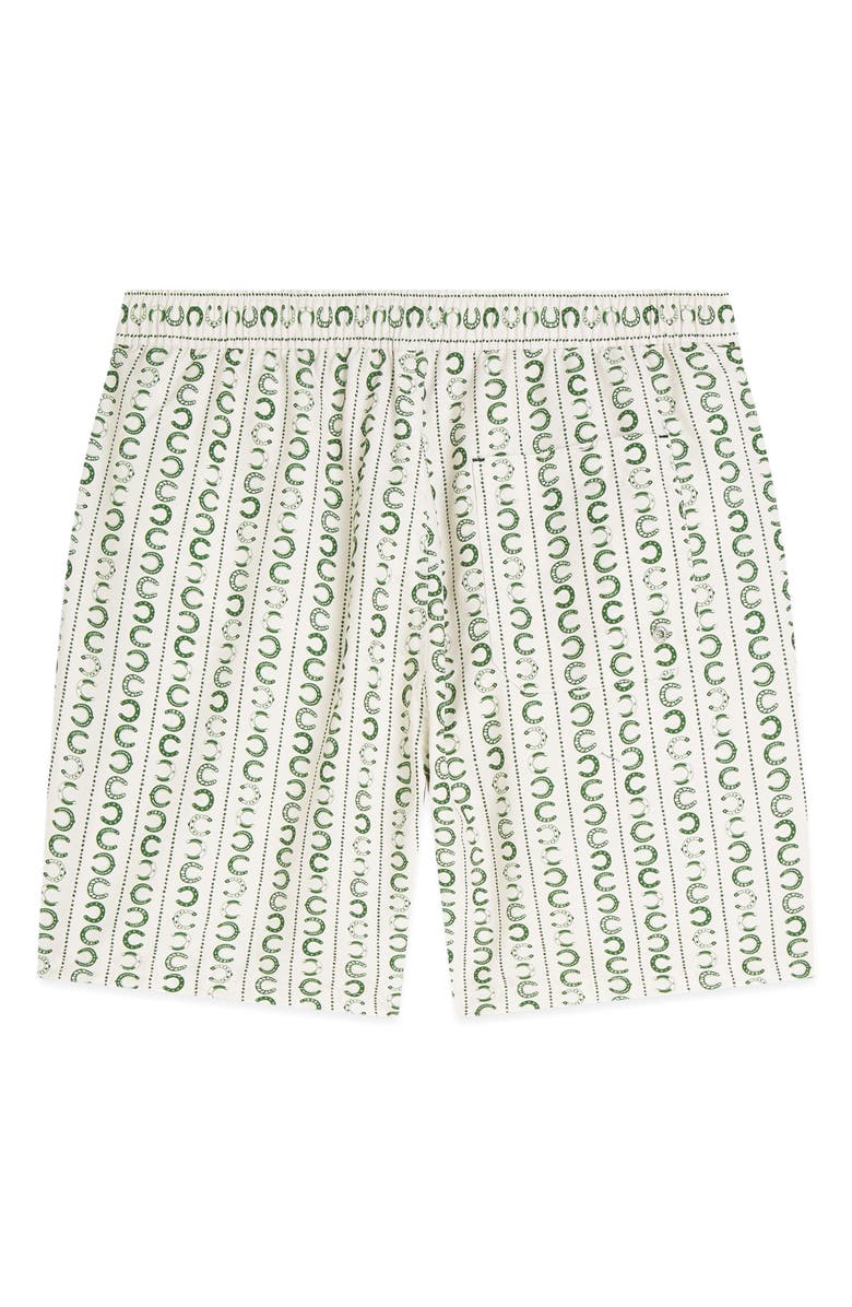 Scotch & Soda Print Swim Trunks, Alternate, color, Horseshoe Stripe Egg