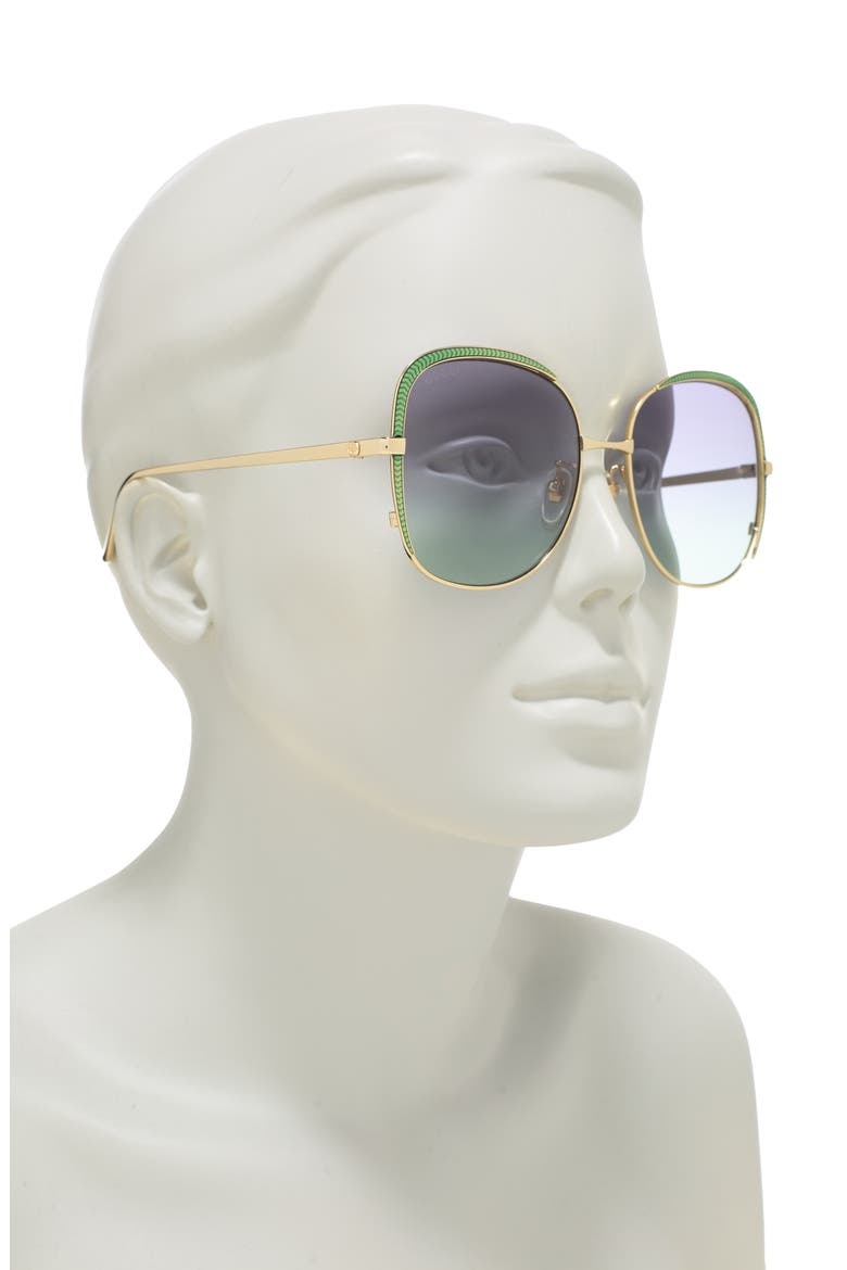 58mm Sunglasses, Alternate, color, GOLD GOLD MULTICOLOR
