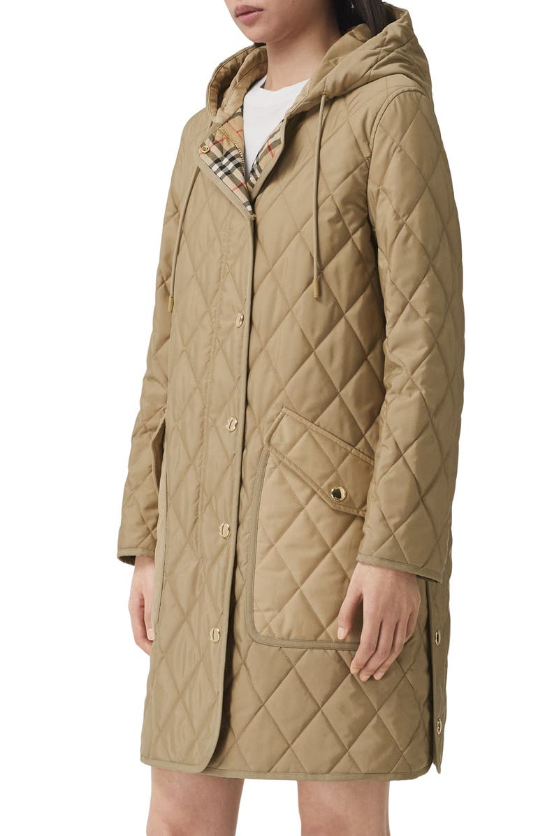 Burberry Roxby Thermoregulated Quilted Coat, Alternate, color, 