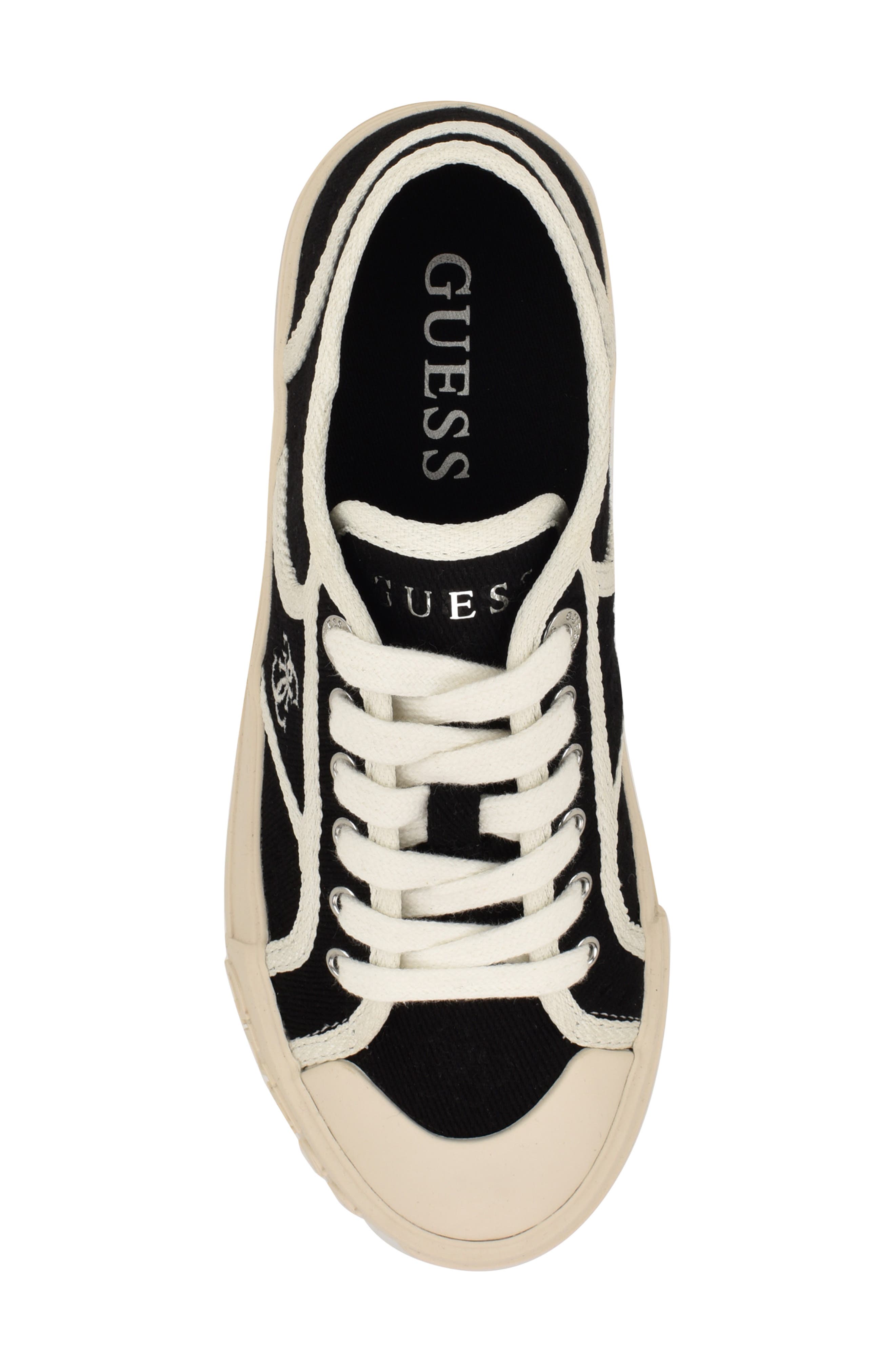 GUESS Issah Platform Sneaker, Alternate, color, Black