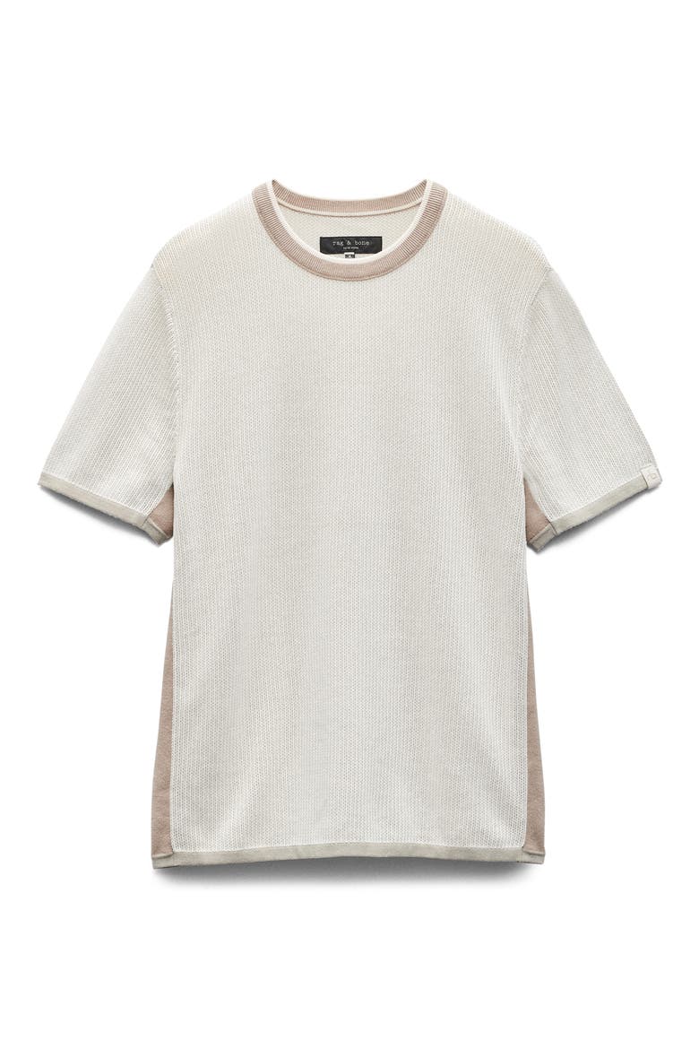 Harvey Ringer Cotton Blend Mesh T-Shirt, Alternate, color, LIGHT BEIGE