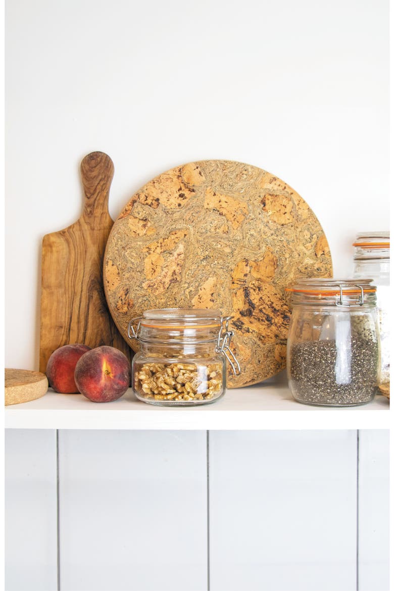 Natural Cork Round Trivets - Large Set of 2, Alternate, color, Natural Cork