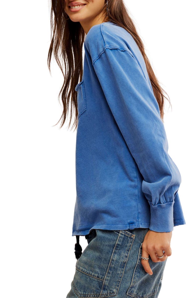 Free People Fade Into You Knit Top, Alternate, color, Limoges