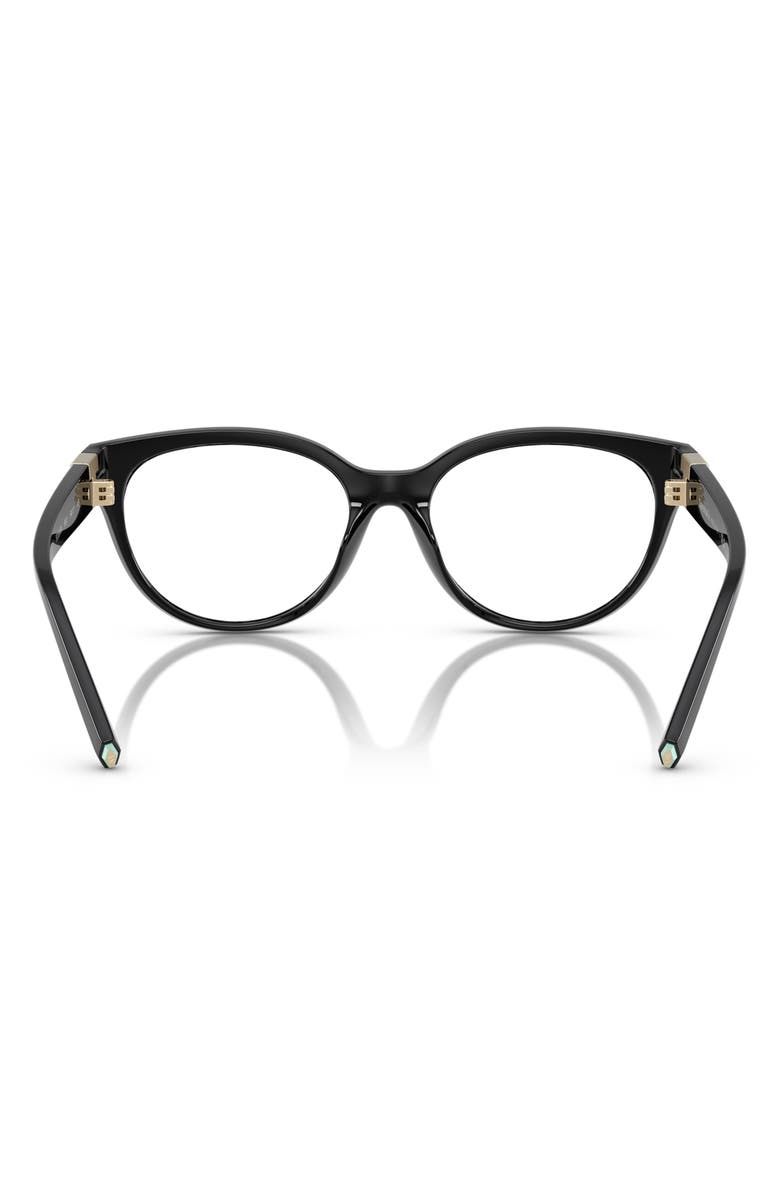 Tiffany & Co. 52mm Cat Eye Optical Glasses, Alternate, color, Black