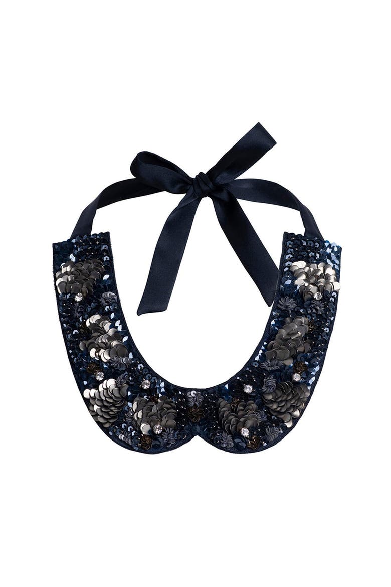 Satin Collar, Main, color, Blue